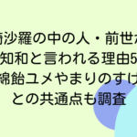 綺沙羅の中の人・前世が苗代知和と言われる理由5選！綿飴ユメやまりのすけとの共通点も調査